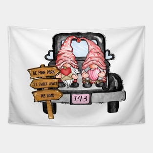 Gnome Truck Love Valentine Day Tapestry