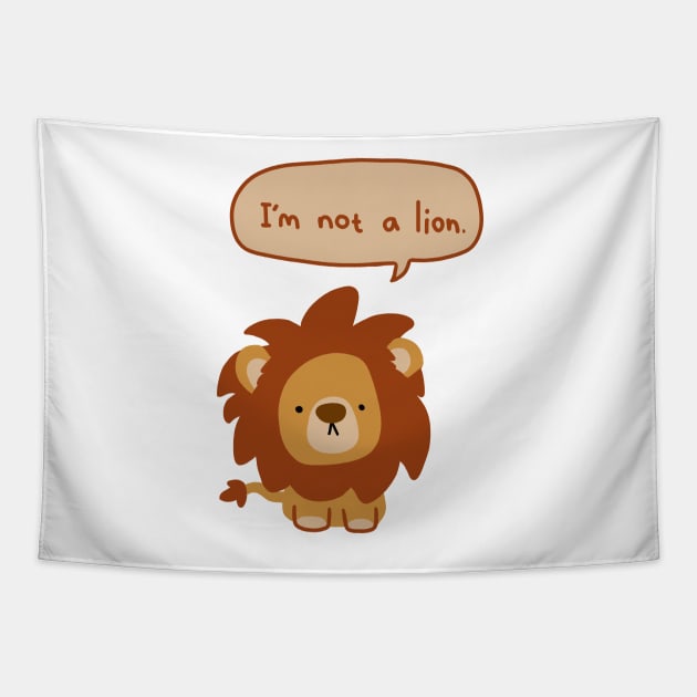 Lying Lion Tapestry by OneWeirdDude