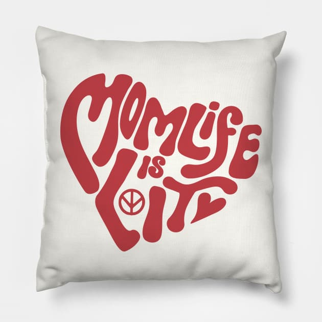 Momlife Is Lit Funny Mom Pillow by Fitastic