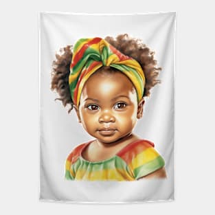 Watercolor Juneteenth Baby Girl Tapestry