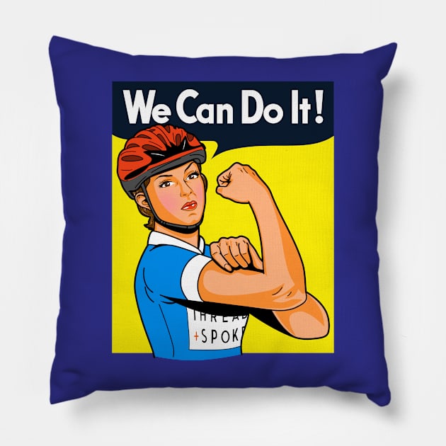 Retro Vintage Cycling Slogan Gift For Cylist Pillow by BoggsNicolas