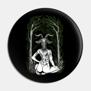 The Witching Hour Pagan Gothic Ritual Marijuana Green Pin