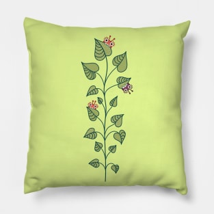 Cute Bugs Eat Green Plant Nature Lover Pillow