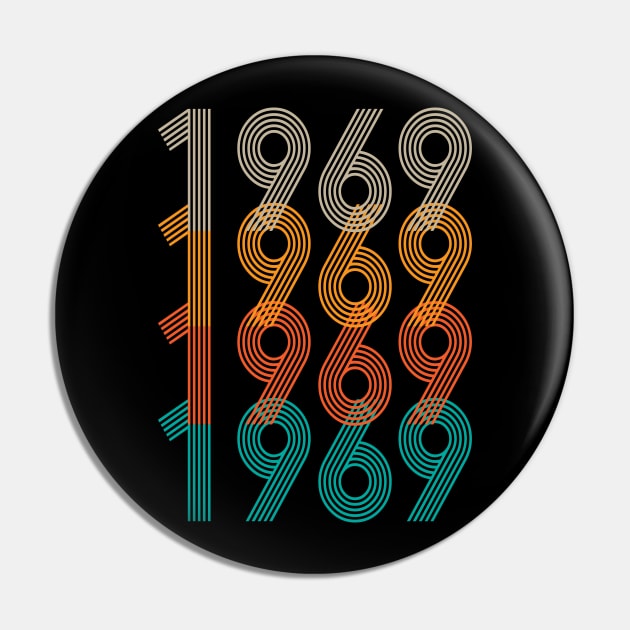 Vintage 1969 Born in 69 50 Years Old Pin by Rebrand