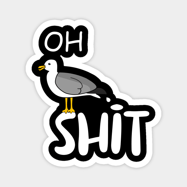 Seagull - Seagullshit - funny motif Magnet by SweetAnimals