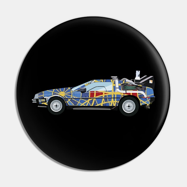 DragonCon Marriott Carpet BTTF Delorean Pin by RetroZest