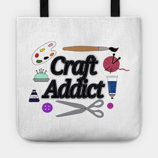 Craft addict art with craft tools Tote