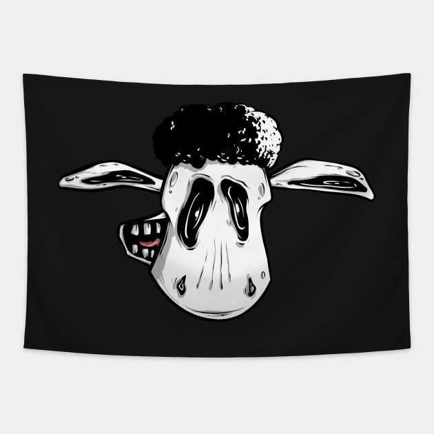 Skull Of Shaun The Sheep Tapestry by Shtwork