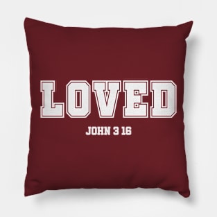 ‘Loved John 3:16’ Shirt Pillow