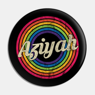 Aziyah - Retro Rainbow Faded-Style Pin