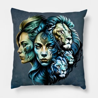 The Powerful Presence of Lions Pillow