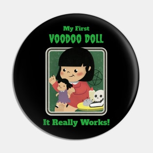 My First Voodoo Doll - Vintage Dark Humour Pin