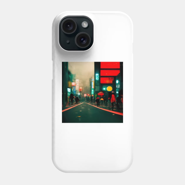 Tokyo street at night Phone Case by endage