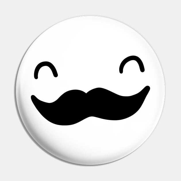 Moustache face Pin by bigmoments