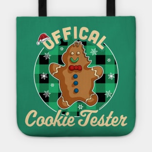 Official Cookie Tester Christmas Baking Team Gingerbread Man Tote