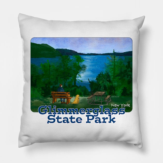 Glimmerglass State Park, New York Pillow by MMcBuck