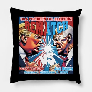 Trump Biden Rematch 2024 Pillow