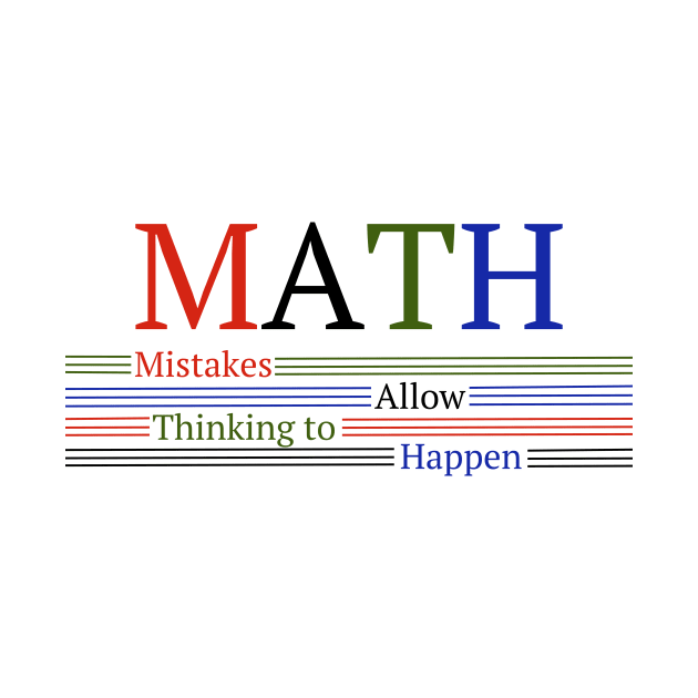 Math Means Mistakes Allow Thinking to Happen by sarsia