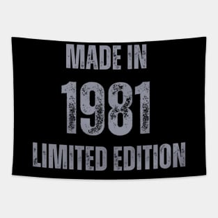 Vintage Made in 1981 , Limited Edition  , Gift for Mom Dad Birthday Tapestry