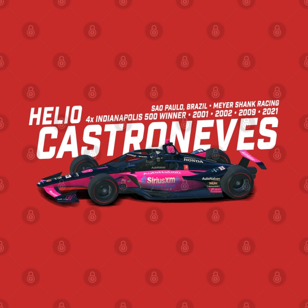 Helio Castroneves 2021 Indy Winner (white) by Sway Bar Designs