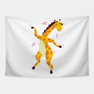 Cute Dancing Giraffe Tapestry