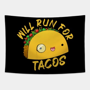 Will Run For Tacos Tapestry