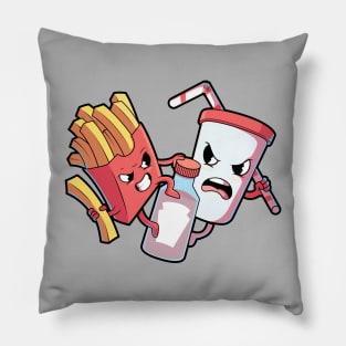 Fast Food Fight Pillow