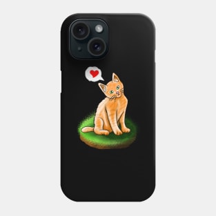 Cute Cat show some love to everyone Phone Case