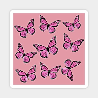 Pink Butterflies Magnet