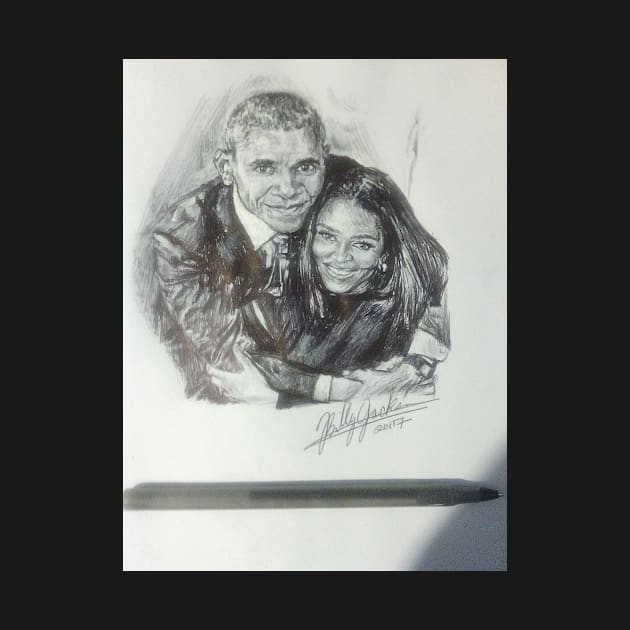 Barack Obama & Michelle Obama Portrait by billyhjackson86