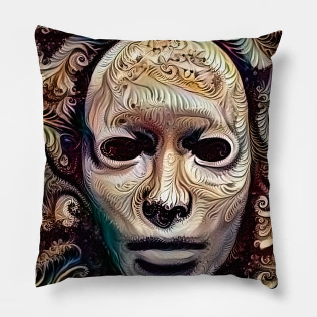 Mystic mask Pillow by rolffimages