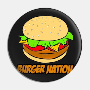 Burger Nation Tee Pin