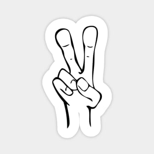 Cartoon Hand Peace Symbol Magnet