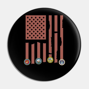 4 Branches of the military Pin