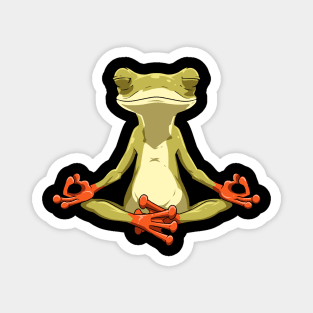 Yoga Frog Meditation - More Stretching Less Stressing Magnet