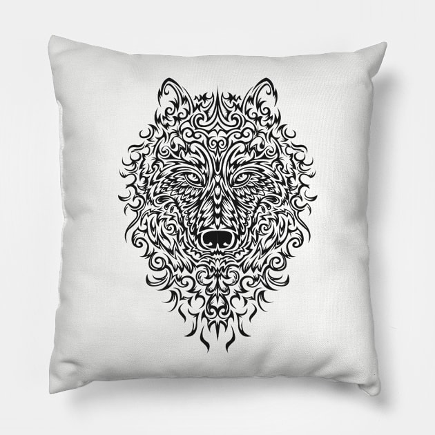 Wolf Pillow by zilone