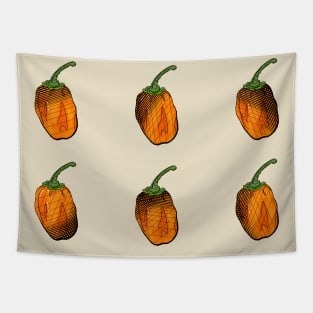 Habanero Chilli Pepper Sticker Spicy Hot Jalapeno Carolina Reaper Tapestry