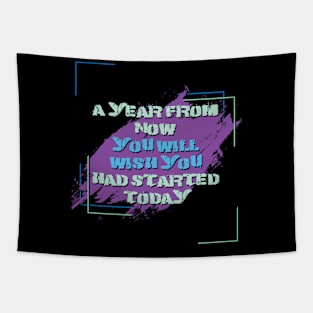 January 2023. Motivational saying. Tapestry