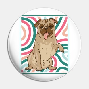 Cute and Colorful Portrait of a Pug Dog // Adorable Pug // Pug Mom G Pin