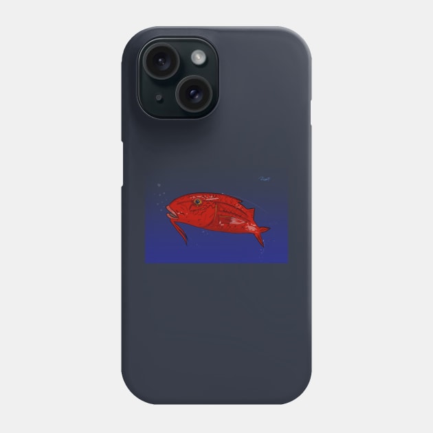 Hawaiian fish shirt / Weke Ula Phone Case by Rezzy