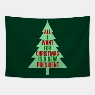 Funny Anti Trump Christmas Tapestry