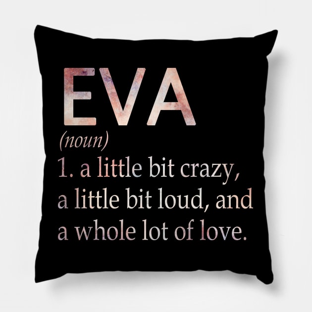 Eva Girl Name Definition Pillow by ThanhNga