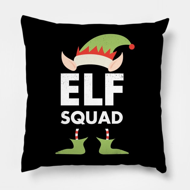 Elf Squad Funny Christmas Joke Pillow by JustPick