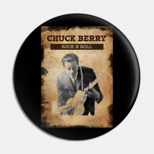 Vintage Old Paper 80s Style Chuck Berry Rock N Roll Pin