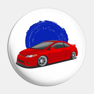 Red Honda Civic Si Pin