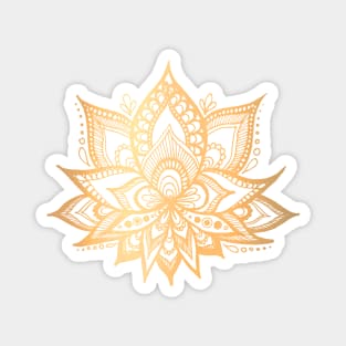 Sacred Gold Lotus Flower Magnet