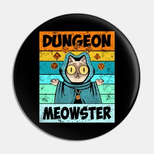 Dungeon Meowster Dragons and Cats Gifts for Men Women Kids Pin