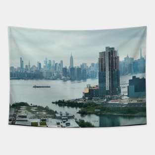 NYC Skyline Seen From Brooklyn Tapestry