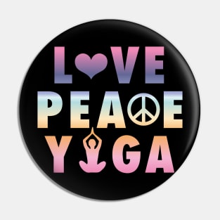 Yoga - Love Peace Yoga Pin