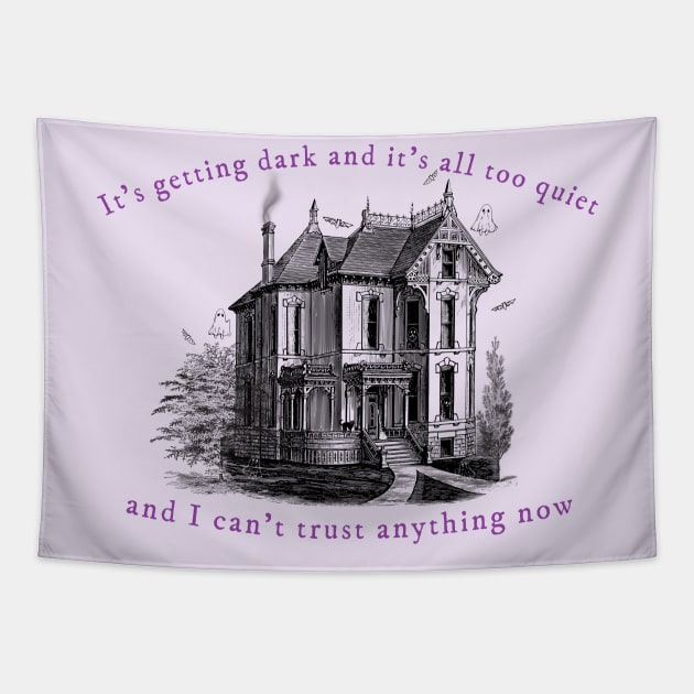 Can't Turn Back Now I'm Haunted Tapestry by Likeable Design